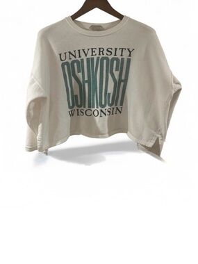 VTG Women’s ‘University Wisconsin Oshkosh’ Cropped Sweatshirt Size Large
